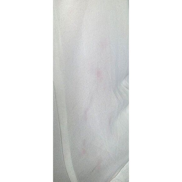 Chandelier Sleeveless Sheer Embroidered Flower Neckline Top Womens Size M White - Picture 6 of 10